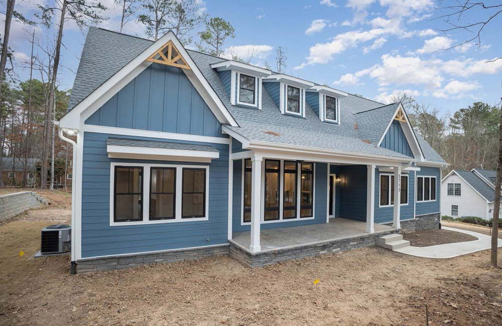 Exterior of Garrett custom home