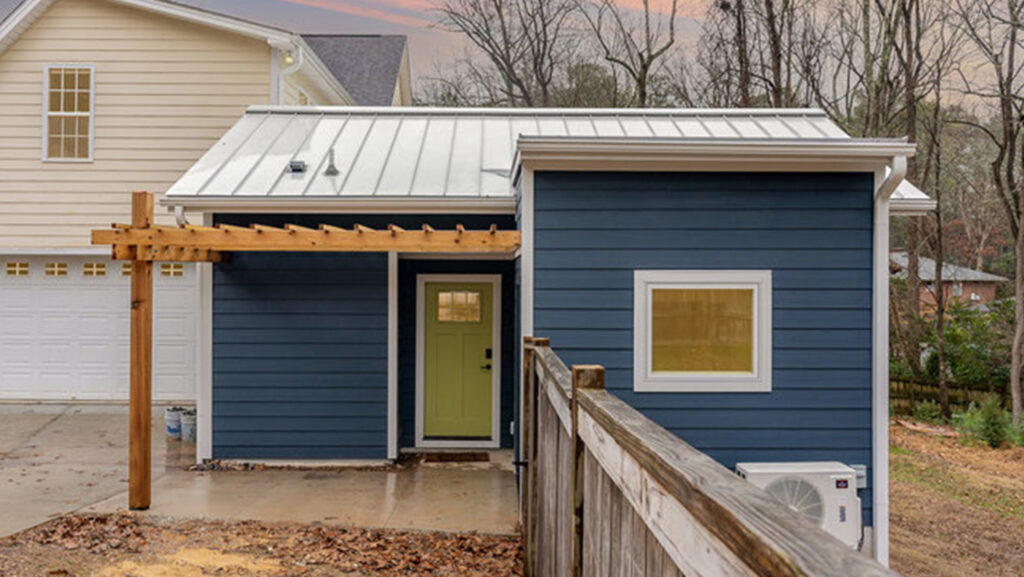 Exterior of Cornwallis ADU in Durham, NC