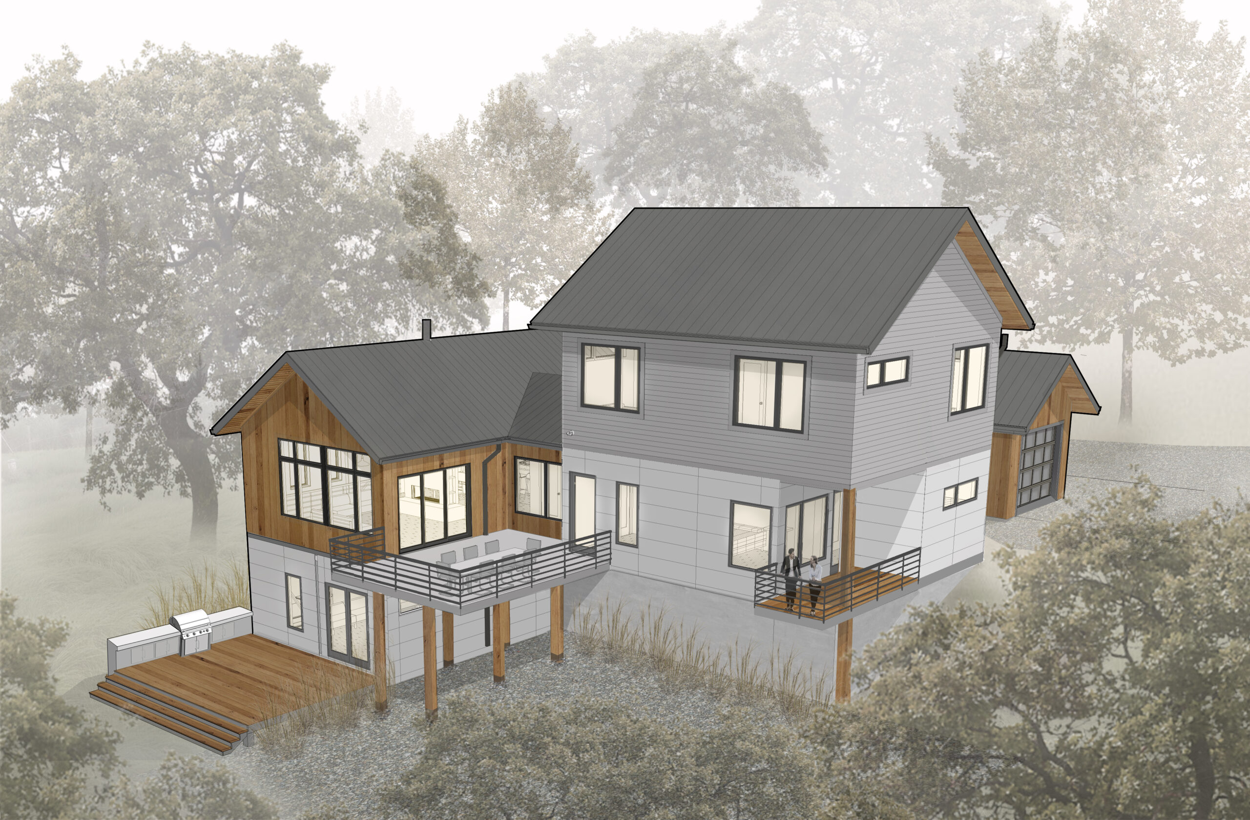 Banner Elk custom home rendering