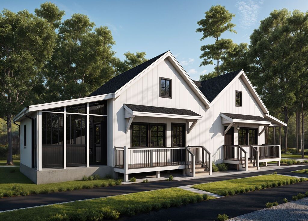 Rendering of a duplex for Haven's Harper's Home project