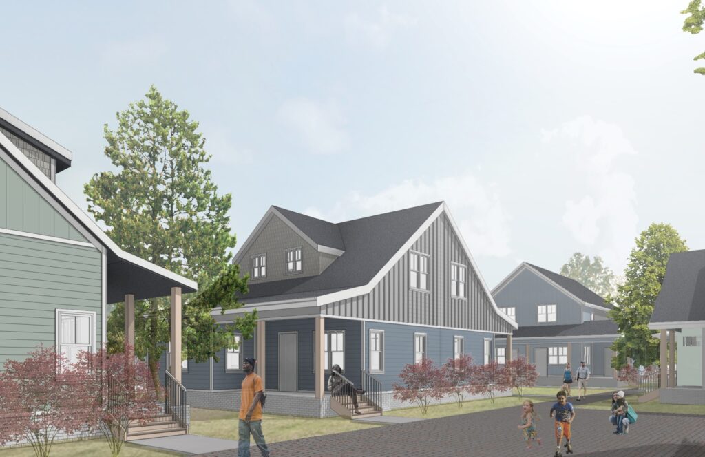 Rendering of Idlewild courtyard