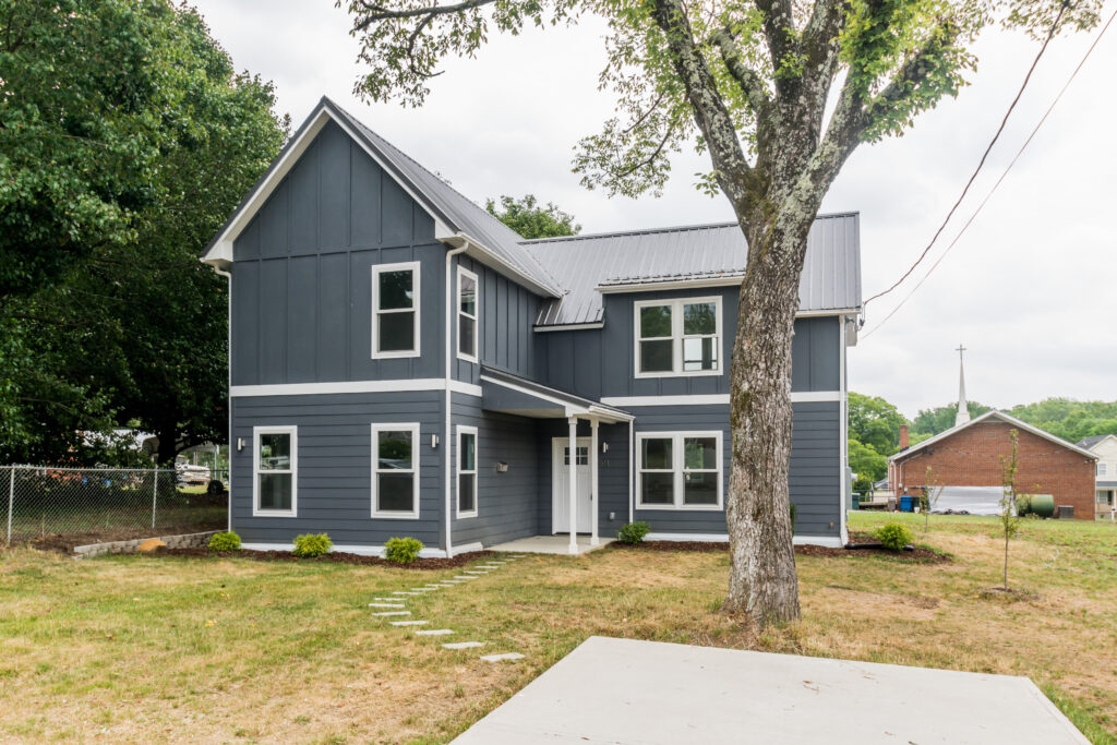 Odell custom home view from street