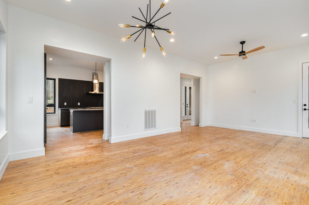 Living room of Reynard custom home