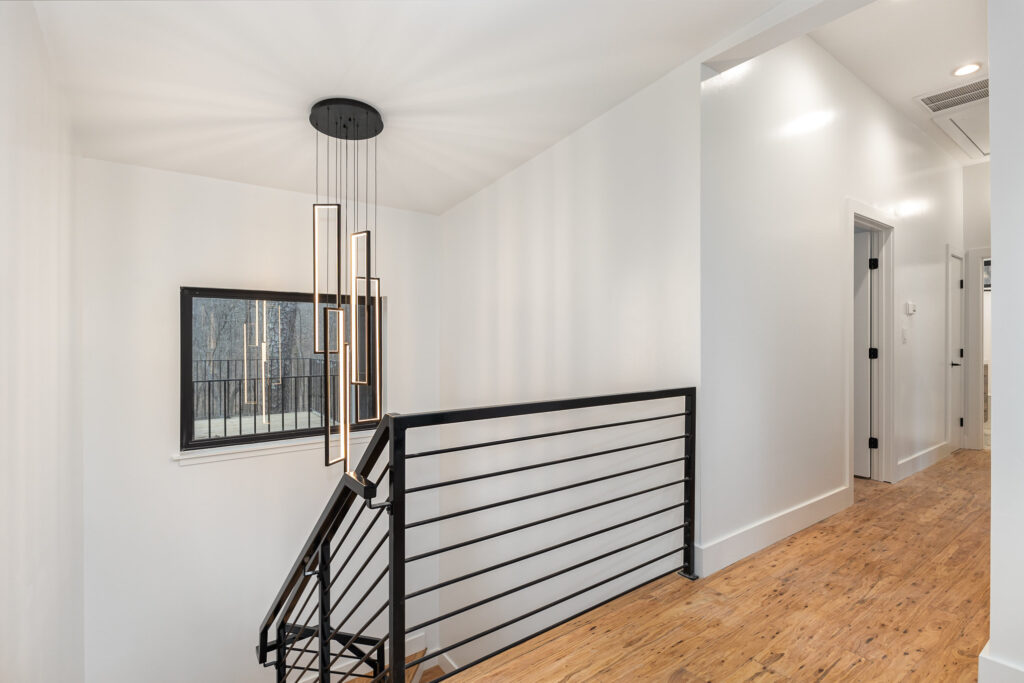 Top of stairs in Reynard custom home