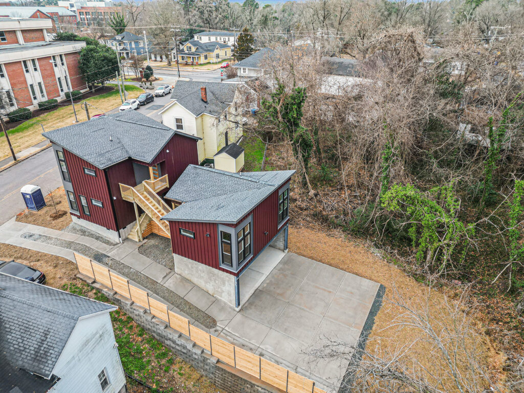 Aerial view of Dupree Duplex