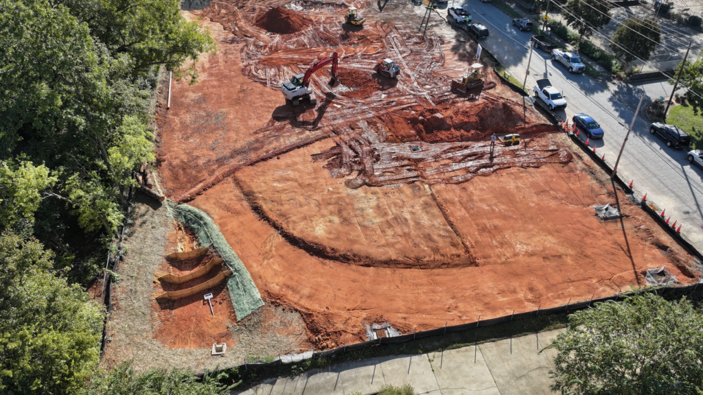 Drone shot of Idlewild development